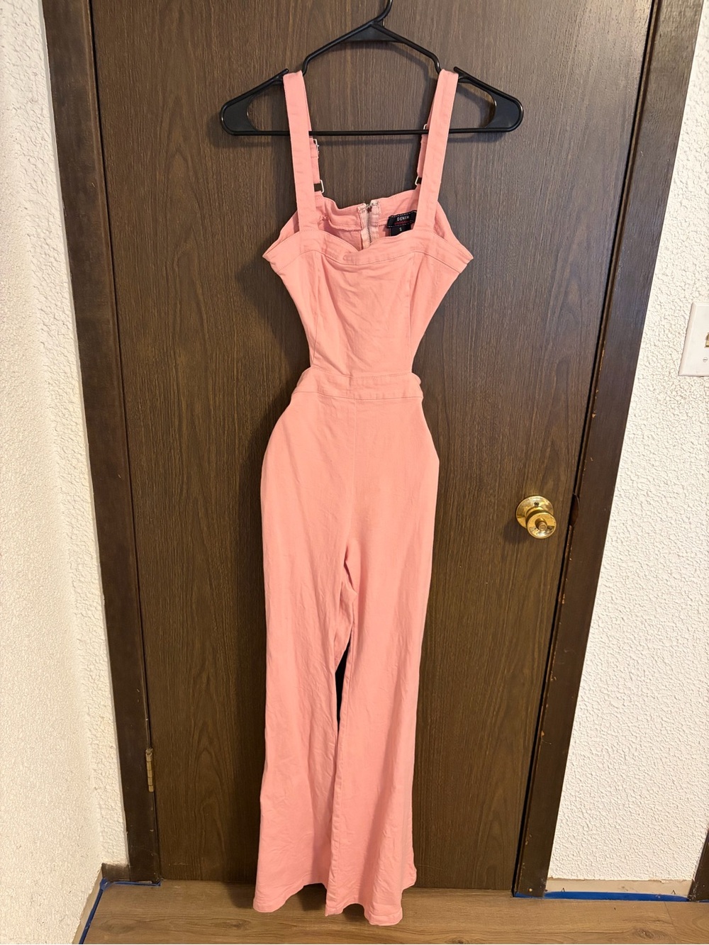 Denim by Flying Tomato Pink Wide-Leg Jumpsuit with Adjustable Straps